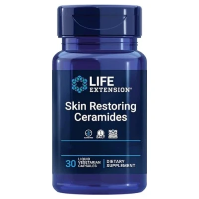 Abbildung von Life Extension, Skin Restoring Phytoceramides, Weizenöl Extrakt, 30 vegane Flüssigkapseln, Laborgeprüft, Glutenfrei, Vegetarisch, Sojafrei, Ohne Gentechnik