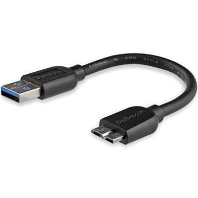 Abbildung von StarTech.com 15cm schlankes SuperSpeed USB 3.0 A auf Micro B Kabel St/St Anschlusskabel Schwarz