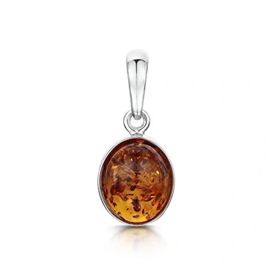 Abbildung von Amberta 925 Sterling Silber Ovalschliff Orange gelb Ambre
