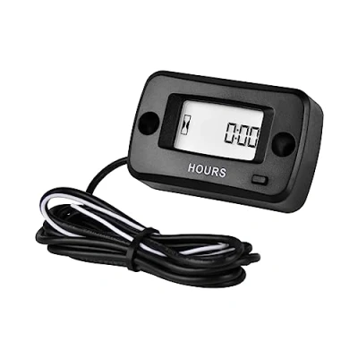 Abbildung von Runleader Digitaler Kleinmotor Betriebsstundenzähler, Wartungsservice Timer für Gartentraktor Kettensägengenerator Außenborder Motor Jetski ATV Dirtbike Roller Go Kart Schneefräse