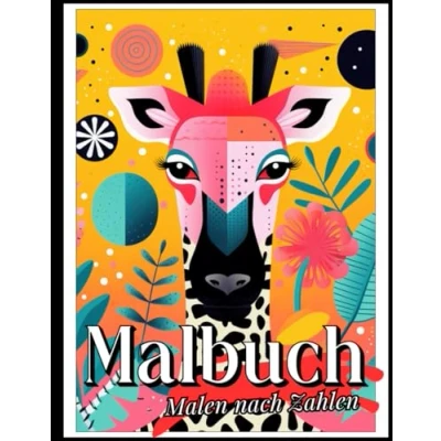 Abbildung von Malen nach Zahlen Malbuch für Erwachsene: Ein Ausmalbuch mit Schöne Städte, Lustige Tiere und Psychedelische Landschaften Entspannung Stressabbau