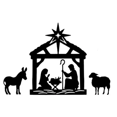 Abbildung von Ideen mit Herz Stanzschablonen Weihnachtskrippe 3 Stück