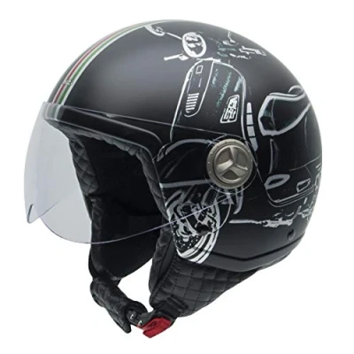 Abbildung von NZI Herren 050267A046XL Zeta Grafik Offenes Gesicht Motorradhelm, Matt B Vespa Turia, XL