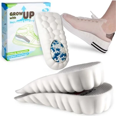 Abbildung von SULPO Schuheinlagen Erhöhung Einlegesohlen Fersenkissen Fersenlift Heel Pads Height Increase Insoles Fersenerhöhung Stoßdämpfung Anti Rutsch L / 3,5cm
