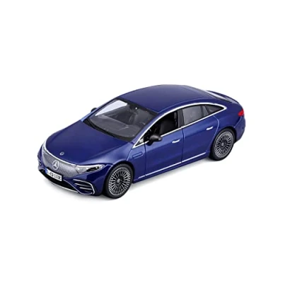 Abbildung von Maisto Mercedes EQS: Modellauto im Maßstab 1:24, Türen beweglich, grau (532902GR)