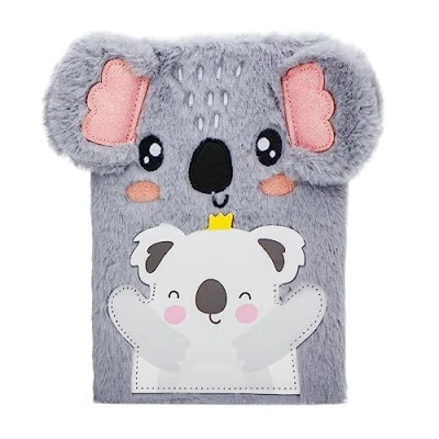 Abbildung von EXERZ Koala Notizbuch A5 mit zusätzlicher Tasche/Stifthalter Tagebuch Notizblock Büro/Schule/Geschenke