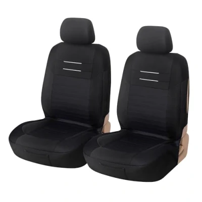 Abbildung von Upgrade4cars Auto Sitzbezüge Vordersitze Schwarz Sitzbezug Set Universal Schonbezüge für Fahrersitz &amp; Beifahrer