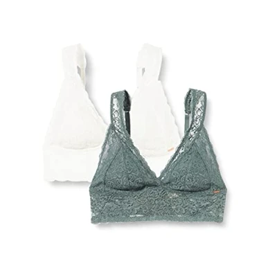 Abbildung von Dorina LANA 2 PACK Triangel BH, Damen, Größe: 36, Green/ivory