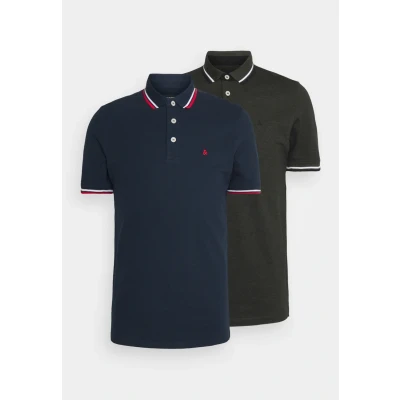 Abbildung von Jack &amp; Jones Herren Jjepaulos 2pk Mp Polo Shirt, Navy Blazer, L EU