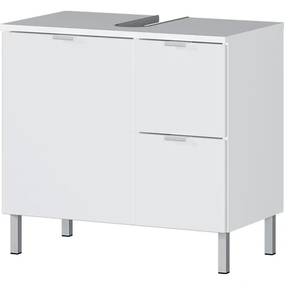 Abbildung von Germania WB Unterschrank 8529 84 GW MAURESA, in weiß, Fronten Hochglanz, Zwei Schubkästen, Oberboden mit Aussparung für Siphon, 60x56x34 cm (BxHxT)