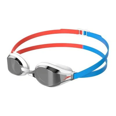 Abbildung von Speedo Unisex Fastskin Speedsocket 2 Swimming Goggles Competitive Racing Anti Fog Leak, Siren Red/Picton Blue, One Size