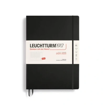 Abbildung von LEUCHTTURM1917 370814 Akademischer Wochenplaner 2025, Master A4+ Hardcover 18 Monats Kalender, liniert Schwarz, Englisch