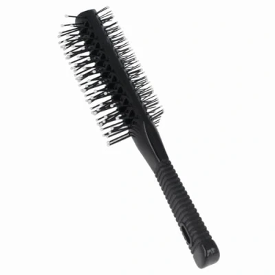 Abbildung von PARSA Beauty Föhnbürste doppelseitig mit Luftschlitzen Schwarz, längliche Form für schnelle und schonende Trocknung Hochwertige Entwirrbürste Kopfhautmassage 21 x 4.5 4.8 cm