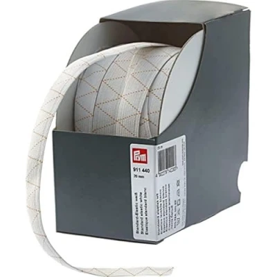 Abbildung von Prym 911440 Standard Elastic, 20 mm, 25 m, weiß, Polyester