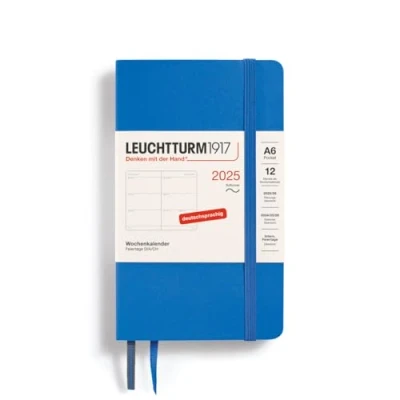 Abbildung von LEUCHTTURM1917 370577 Wochenkalender 2025, Pocket A6 Softcover 12 Monats Planer, 80 g, liniert Sky