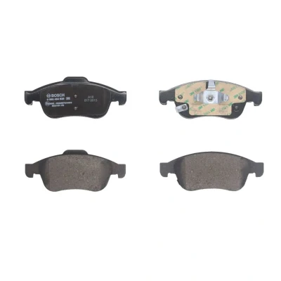 Abbildung von BOSCH 0 986 494 826 Bremsbelagsatz Low Metallic mit akustischer Verschleißwarnung Kolbenclip, Anti Quietsch Blech FIAT: 500X