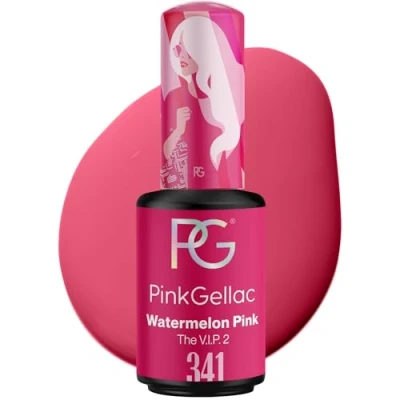 Abbildung von Pink Gellac UV Nagellack 341 Watermelon 8 ml Shellac Einfache Anwendung Gel Nail Polish für 14 Tage Salonqualität Made in Holland