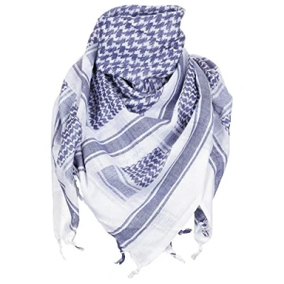 Abbildung von MFH PLO Halstuch mit Fransen Shemagh (Blau/Weiß/115x110 cm)