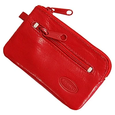 Abbildung von GoBago Branco kleine Schlüsseltasche Leder Schlüsseletui Schlüsselmappe Schlüssel Etui (Rot)