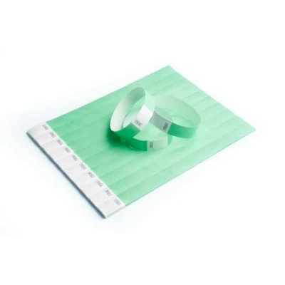 Abbildung von iboo 500 Tyvek Papierarmbänder für Kontrolle und Sicherheit Veranstaltungen, Abende, Festivals Reisen Eintrittsarmbänder (Aqua)