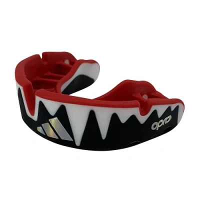Abbildung von adidas Unisex Erwachsene OPRO Gen4 Platinum Edition Mundschutz, schwarz/weiß/rot, Senior