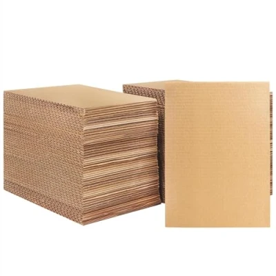 Abbildung von Belle Vous Braune Wellpappe zum Basteln (100 Stück) Verpackung 18 x 12,5 cm 2,8 mm Dicker Flacher Kraftkarton für den Versand, Kunst, und