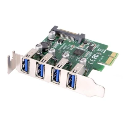 Abbildung von Xiwai Low Profile 4 Ports PCI E auf USB 3.0 HUB Express Erweiterungskarte Adapter 5Gbps für Motherboard
