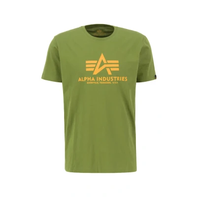 Abbildung von Alpha Industries Tshirt print, Herren, Größe: Medium, Moss green