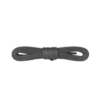 Abbildung von Kaps Gewachste Schnürsenkel für Schuhe &amp; Stiefel, 100% feinste Baumwolle, Breite: 5 mm, (90 cm 36 zoll 6 Schnürösenpaare / 84 Dunkelgrau)