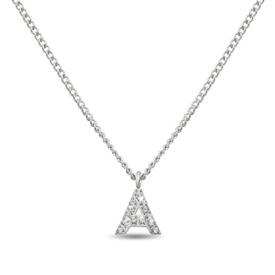 Abbildung von GD GOOD.designs Kette mit Buchstaben A Silber für Damen I Hautverträgliche Halskette initialen Anhänger Silberne Edelstahl Buchstabenkette