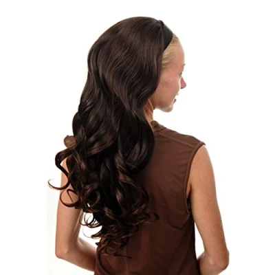 Abbildung von WIG ME UP WH5044 2T33 Halbperücke Haarteil mit Haarreif sehr lang wellig voluminös Mahagoni Braun Rotbraun