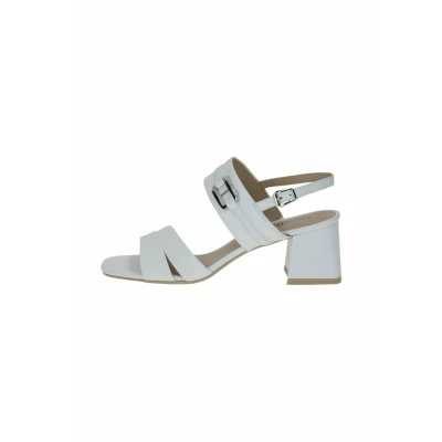 Abbildung von CAPRICE Damen Sandalen mit Absatz aus Leder Elegant, Weiß (White Nappa), 39 EU
