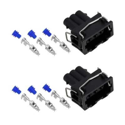 Abbildung von Create idea 2 St¨¹ck 3 poliger Auto Kabelbaum Stecker 357972753 Wasserdichter Elektrischer mit Anschl¨¹ssen Kompatibel VW Seat Skoda