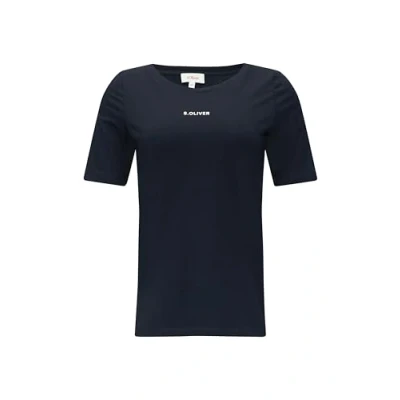 Abbildung von s.Oliver Elastisches MIT Label Tshirt basic, Damen, Größe: 36, Navy