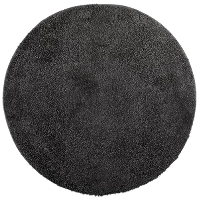Abbildung von Brandsseller Badematte Ø 60 cm Badvorleger Badteppich Rund Schwarz