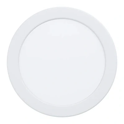 Abbildung von EGLO LED Einbaustrahler Fueva 5, Ø 16,6 cm, Spot dimmbar aus Stahl und einer Kunststoff Leuchtfläche, Einbauleuchte in Weiß, flach, geringe Einbautiefe 26 mm, warmweiß
