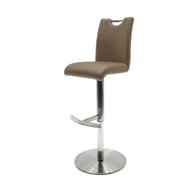 Abbildung von Robas Lund, Stuhl, Barstuhl, Barhocker, Alesi, Edelstahl gebürstet/cappuccino, 42 x 91 116 51 cm, ALESIEPC