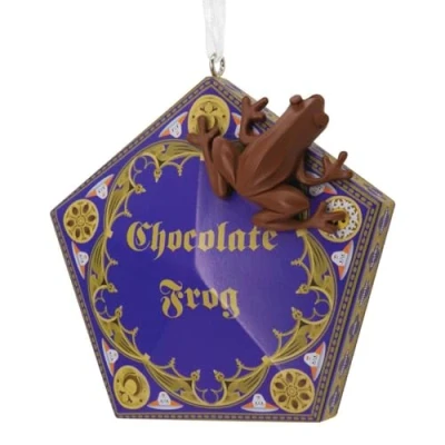Abbildung von Hallmark Sammelbare Harry Potter Schokoladenfrosch und Box Weihnachten Ornament Dekoration Hängende Geschenke für