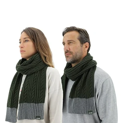 Abbildung von JEEP O102603 E856 J TWISTED TRICOT SCARF J22W Unisex Nordic Green/Dark GM UNI