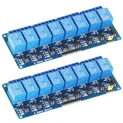 Abbildung von 2 teiliges 5V 8 Kanal Relaismodul,Relaismodul Interface Board mit Optokoppler Low Level Trigger kompatibel Arduino inklusive AVR, PIC, ARM, SPS