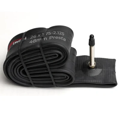Abbildung von Fincci 26 x 1,75 1,95 2,125 Zoll 48mm Sclaverandventil Schläuche Fahrradschlauch für Mountainbike MTB Rennrad Hybrid Fahrrad