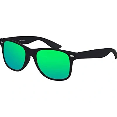 Abbildung von Balinco Sonnenbrille UV400 CAT 3 CE Rubber mit Federscharnier für Damen &amp; Herren (schwarz grün)