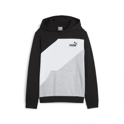 Abbildung von Puma Power Colourblock Kapuzenpullover für Kinder, Größe: 140, Black