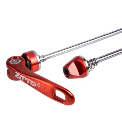 Abbildung von Schnellspanner, Fahrrad Schnellspanner Vorderrad und Hinterradnabe Aluminium Legierung für Rennrad Mountainbike MTB (Rot)