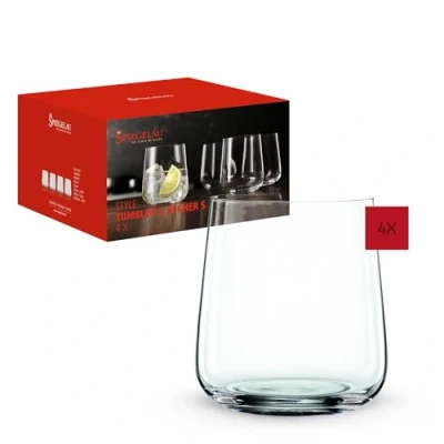 Abbildung von Spiegelau 4 teiliges Becher S Set, Trinkgläser, Kristallglas, 340 ml, Style, 4670184