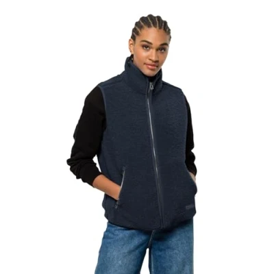 Abbildung von Jack Wolfskin Damen High Curl Vest W Fleece Jacke, Night Blue, L EU