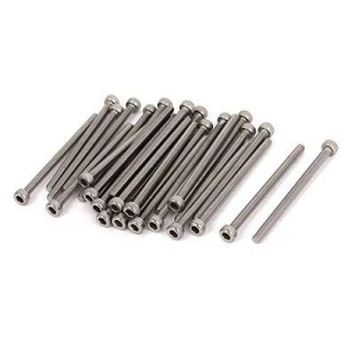Abbildung von sourcing map M3x45mm 0,5 mm Rastermaß Edelstahlschrauben Innenkappe Kopf Schrauben 30Stk Zylinderschrauben mit Innensechskant Zylinderkopfschrauben Maschinenschrauben Edelstahl Gewindeschrauben