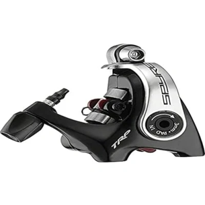 Abbildung von Spyre Scheiben Straßenbremse mechanisch Einzelsattel FlatMount schwarz