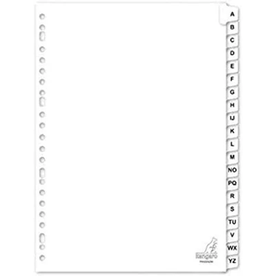 Abbildung von Register Kangaro A4 Buchstaben karton 190grs 23r. 20tlg weiss