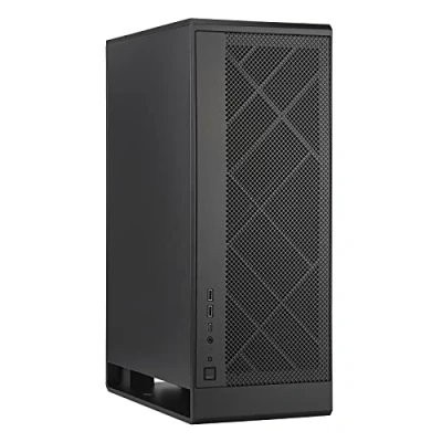 Abbildung von SilverStone Technology ALTA G1M, Schwarz, Micro ATX Tower mit Design Kamineffekt, 180mm x 1 Air Penetrator Lüfter enthalten, SST ALG1MB